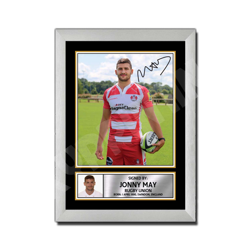 JONNY MAY 2 Limited Edition Rugby Player Signed Print - Rugby