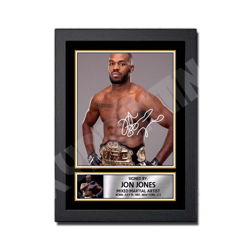 JON JONES 3 Limited Edition MMA Wrestler Signed Print - MMA Wrestling