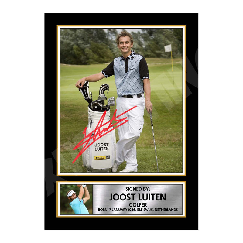 JOOST LUITEN Limited Edition Golfer Signed Print - Golf
