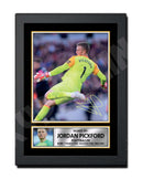 JORDAN PICKFORD 2 Limited Edition Football Player Signed Print - Football