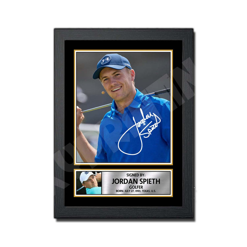JORDAN SPIETH Limited Edition Golfer Signed Print - Golf
