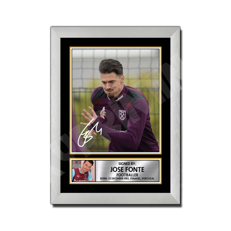 JOSE FONTE (1) Limited Edition Football Player Signed Print - Football