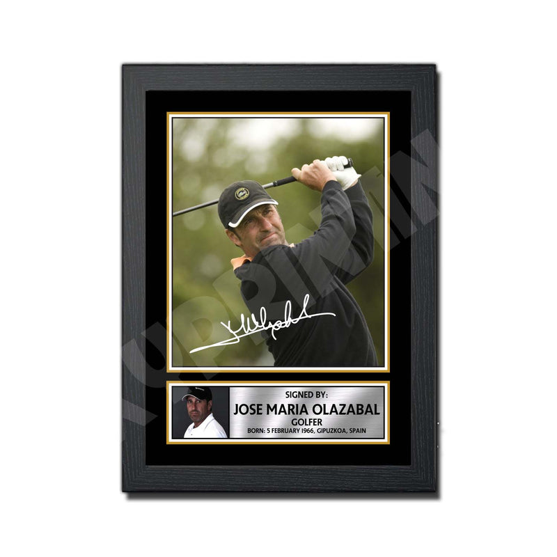 JOSE MARIA OLAZABAL Limited Edition Golfer Signed Print - Golf