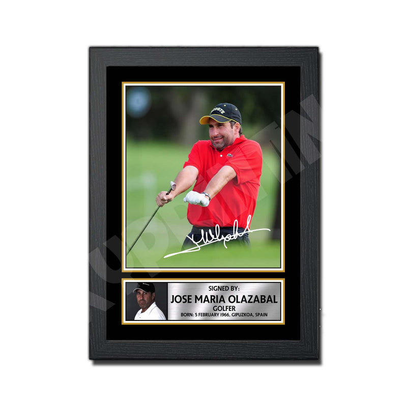 JOSE MARIA OLAZABAL 2 Limited Edition Golfer Signed Print - Golf