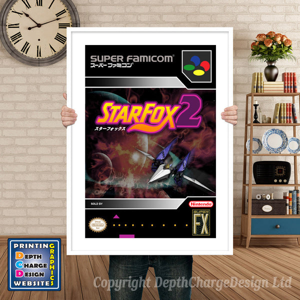 Jp Starfox 2 Super Nintendo Game Inspired Theme Retro Gaming Poster