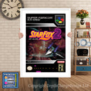 JP Starfox 2 Super Nintendo GAME INSPIRED THEME Retro Gaming Poster A4 A3 A2 Or A1