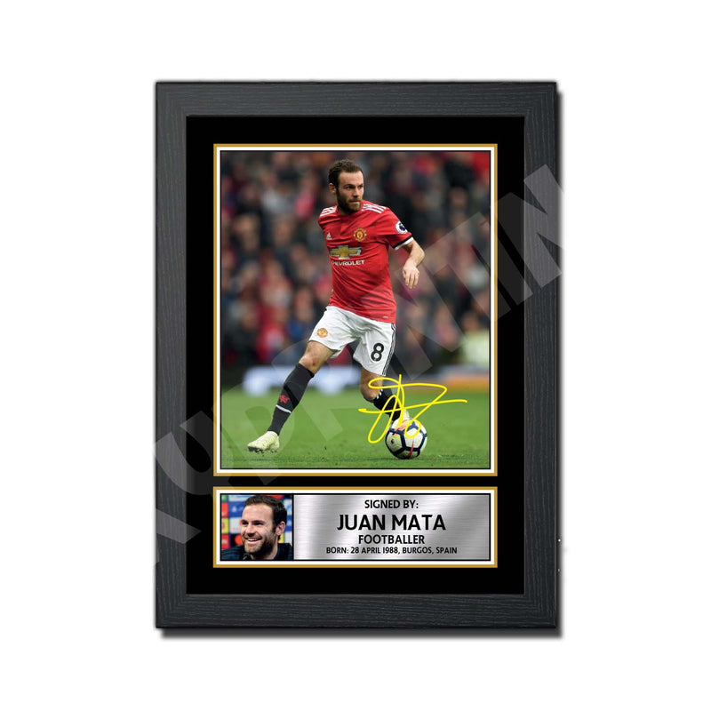 JUAN MATA Limited Edition Football Player Signed Print - Football