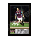 JULIAN DICKS 2 Limited Edition Football Player Signed Print - Football