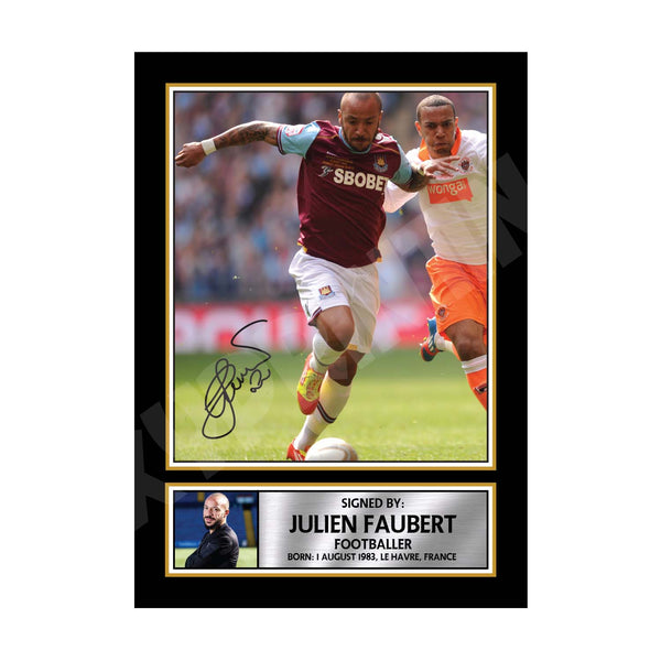 JULIEN FAUBERT (1) Football Player Printed Signature Print