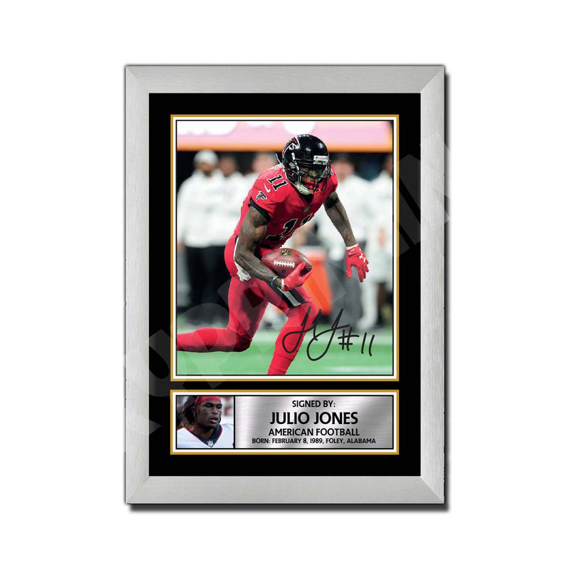 Julio Jones 2 Limited Edition Football Signed Print - American Footballer