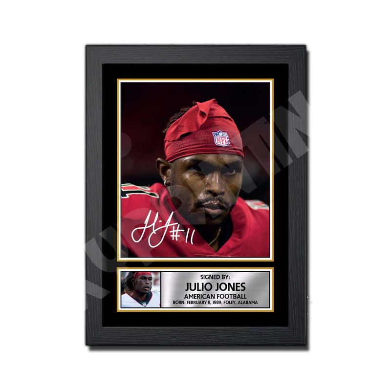 JULIO JONES (1) Limited Edition Football Signed Print - American Footballer