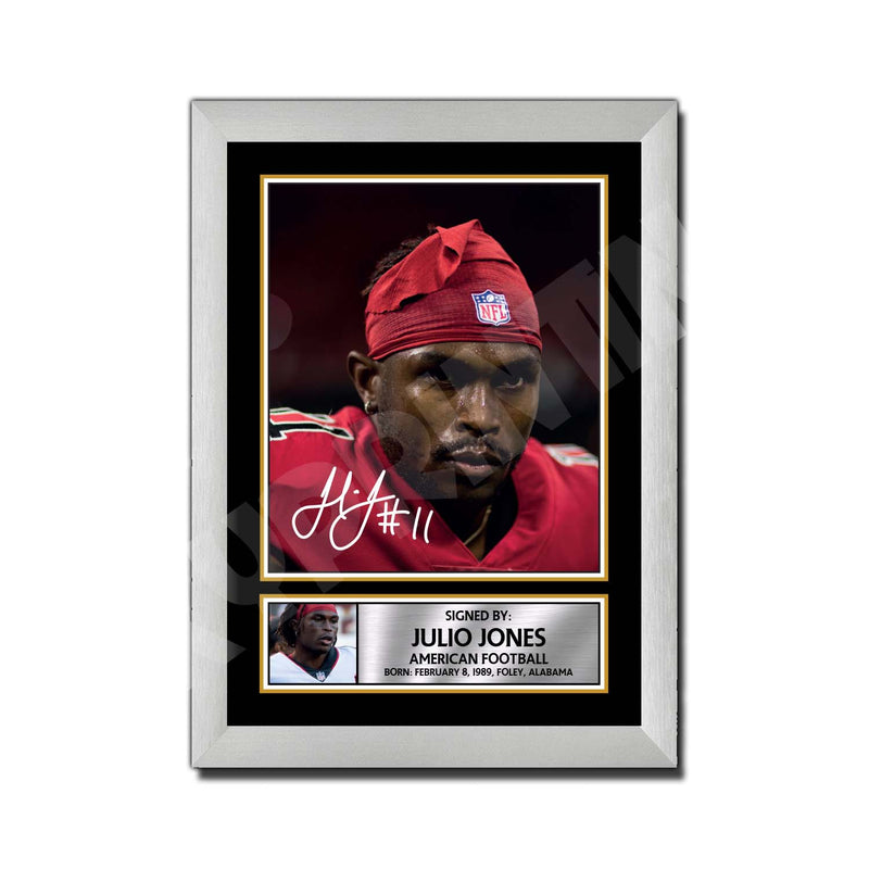 JULIO JONES (1) Limited Edition Football Signed Print - American Footballer