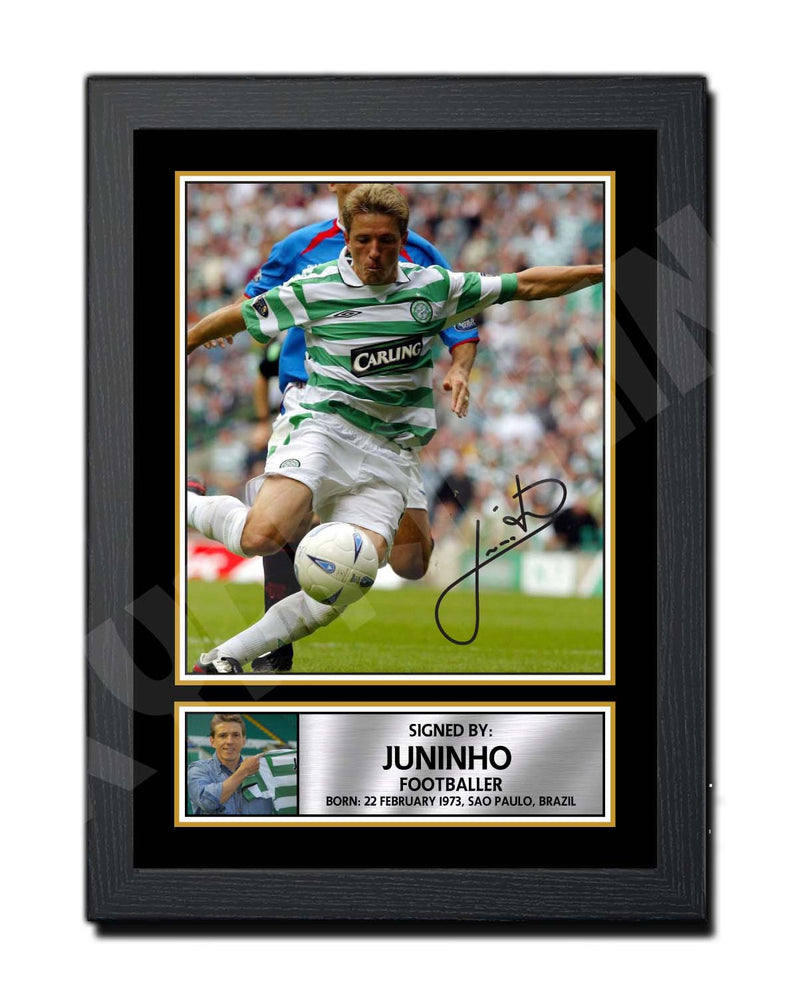 JUNINHO Limited Edition Football Player Signed Print - Football