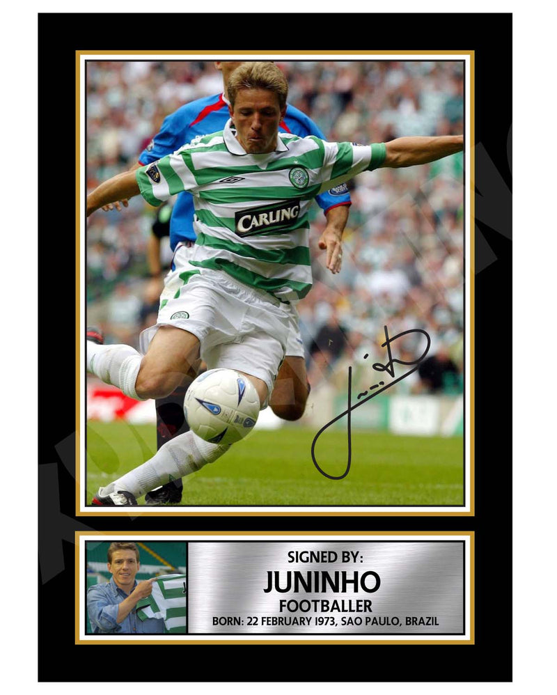 JUNINHO Limited Edition Football Player Signed Print - Football