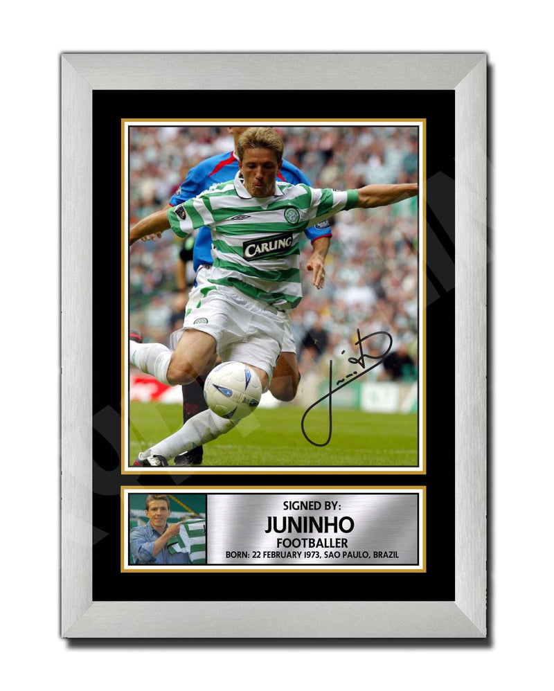 JUNINHO Limited Edition Football Player Signed Print - Football