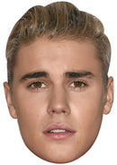 JUSTIN BIEBER JB - Music Star Fancy Dress Cardboard Celebrity Party Face Mask