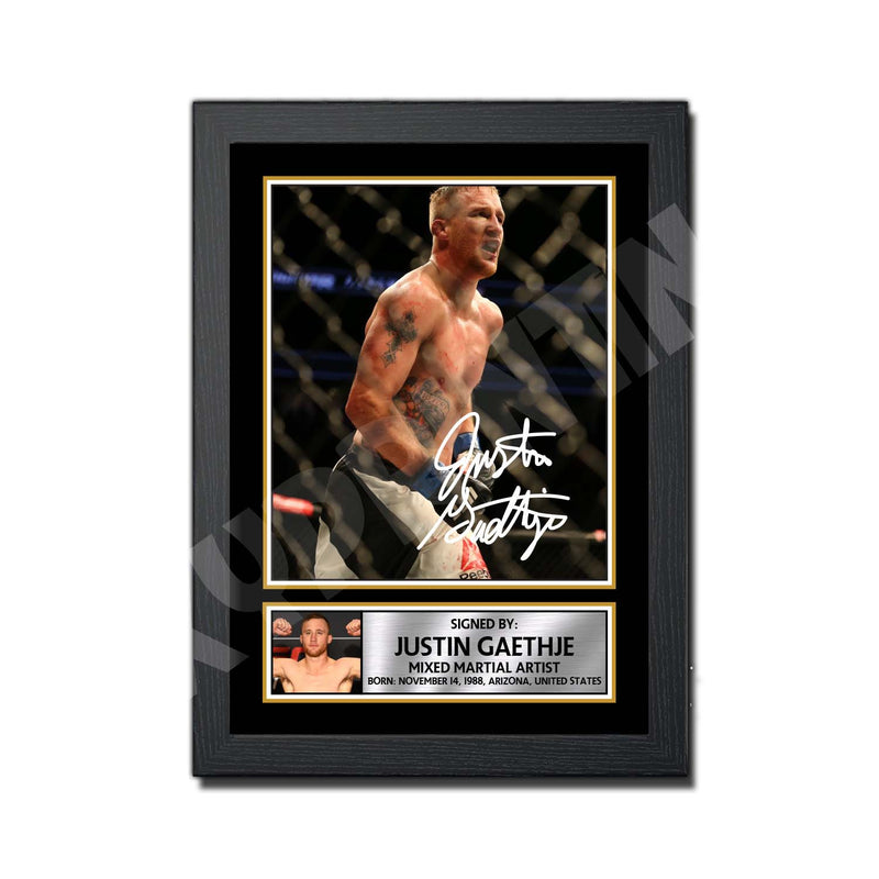 JUSTIN GAETHJE 2 Limited Edition MMA Wrestler Signed Print - MMA Wrestling
