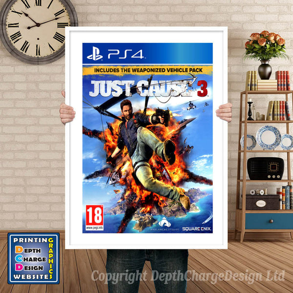 Just Cause 3 PS4 Game Inspired Theme PS4 Game Inspired Theme Retro Gaming Poster