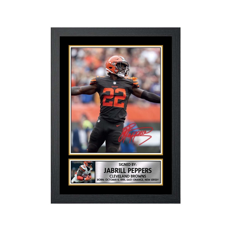 Jabrill Peppers 2 Limited Edition Football Signed Print - American Footballer