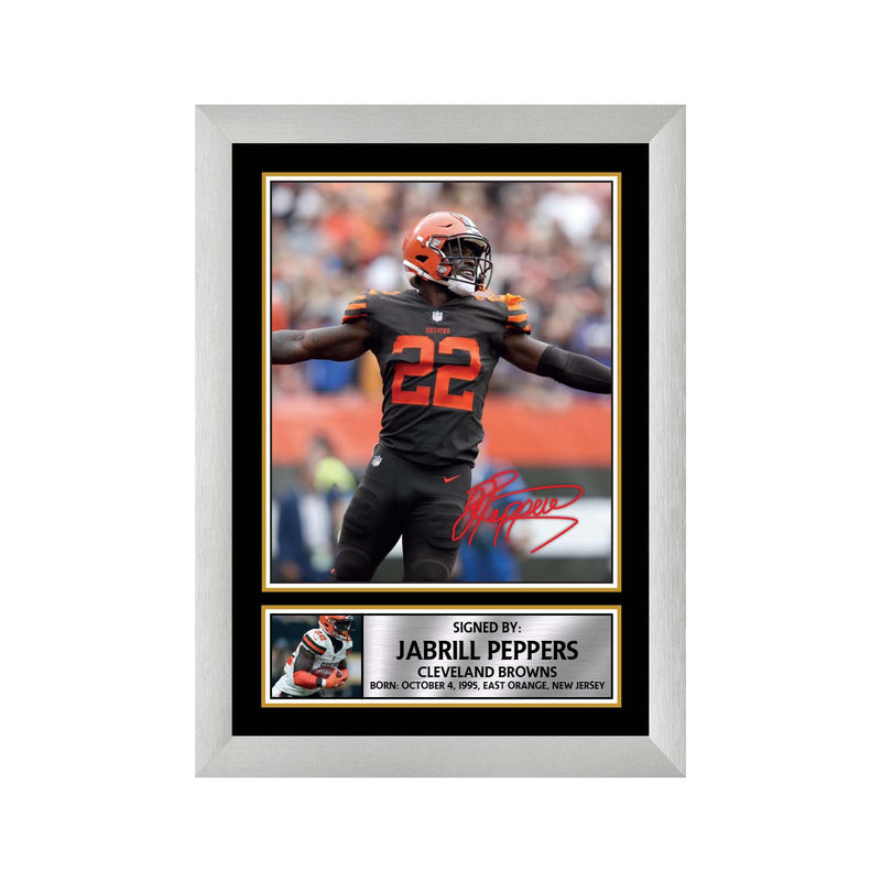 Jabrill Peppers 2 Limited Edition Football Signed Print - American Footballer