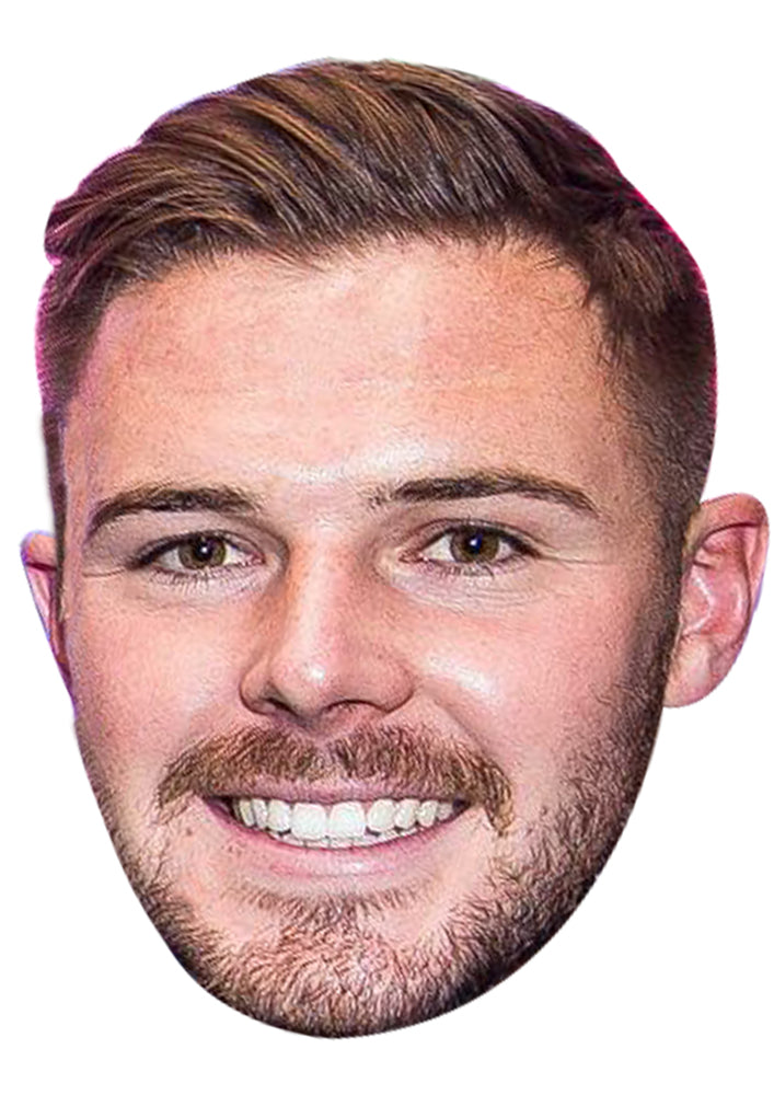 JACK BUTLAND JB - Footballer Fancy Dress Cardboard Celebrity Party Face Mask