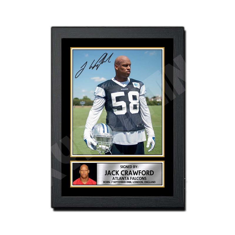 Jack Crawford 1 Limited Edition Football Signed Print - American Footballer