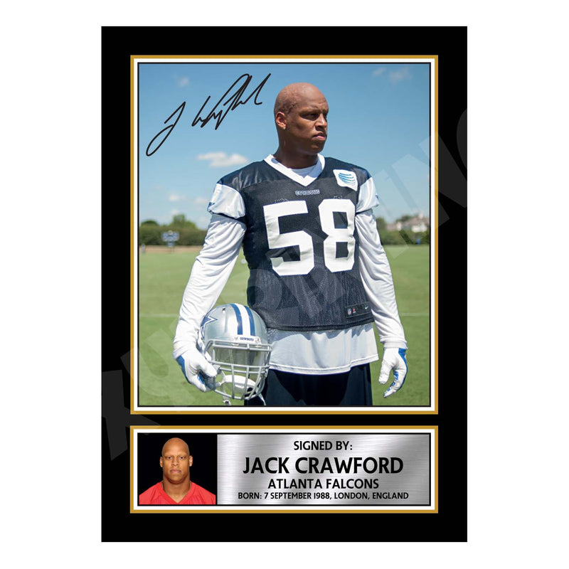 Jack Crawford 1 Limited Edition Football Signed Print - American Footballer