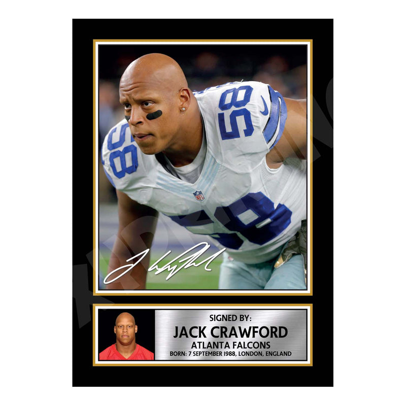 Jack Crawford 2 Limited Edition Football Signed Print - American Footballer