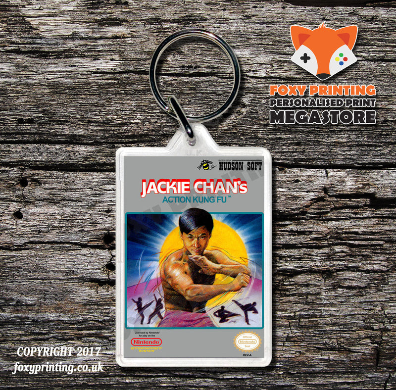Jackal Retro NES Game Cover Art Gaming Keyring