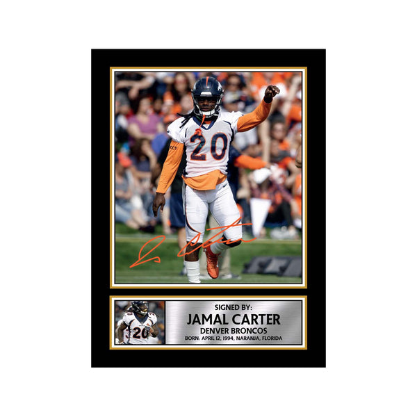Jamal Carter American Football Printed Signature Print