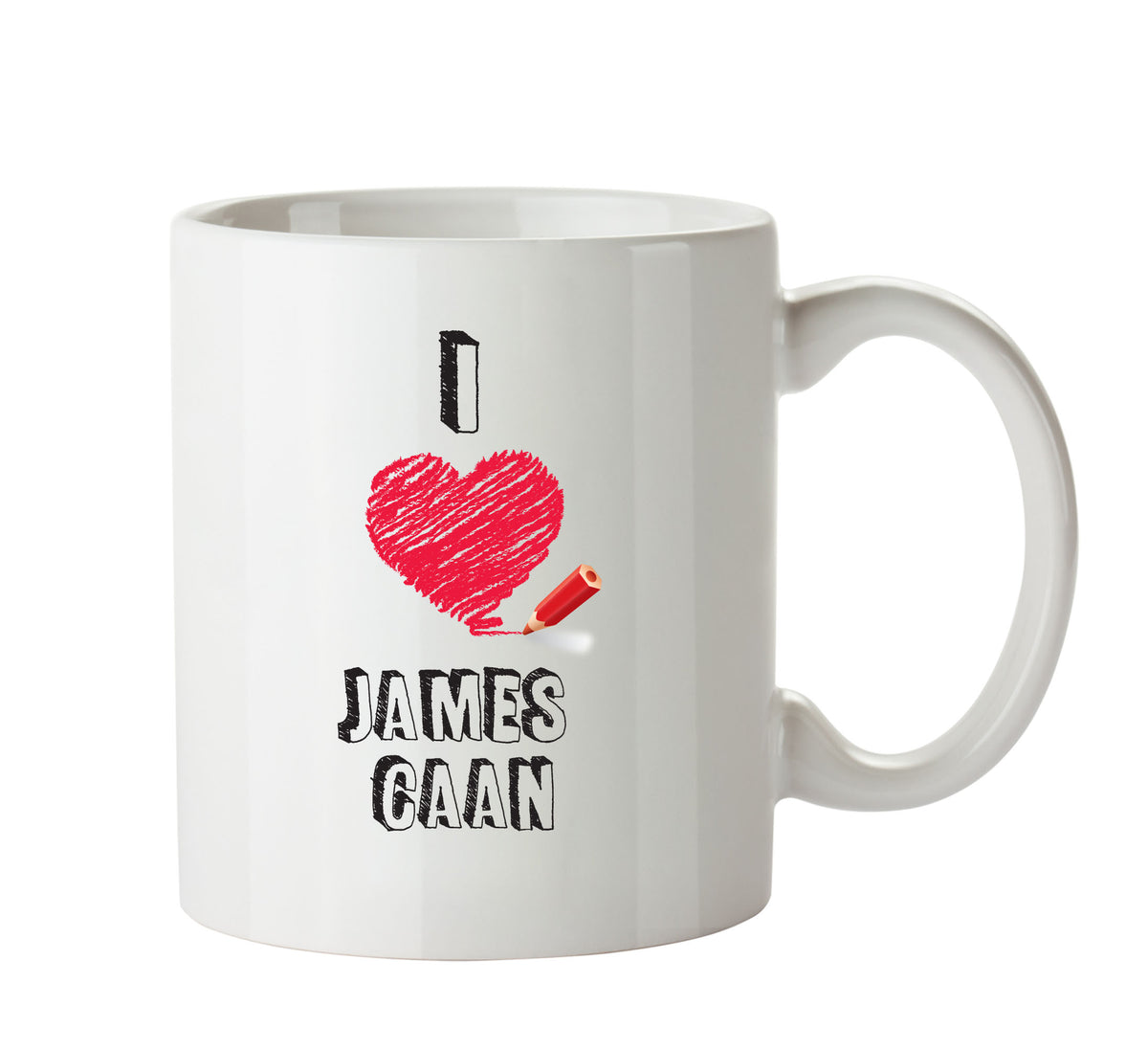 I Love James Caan Celebrity Mug Office Mug – printed mug product image 1