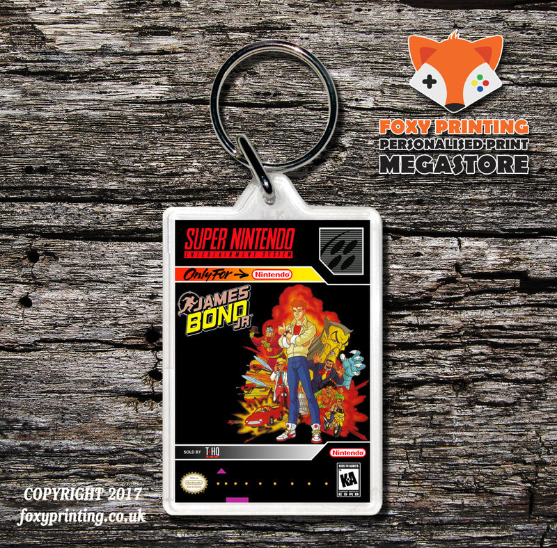 James Bond Jr Game Inspired Retro Gaming Keyring