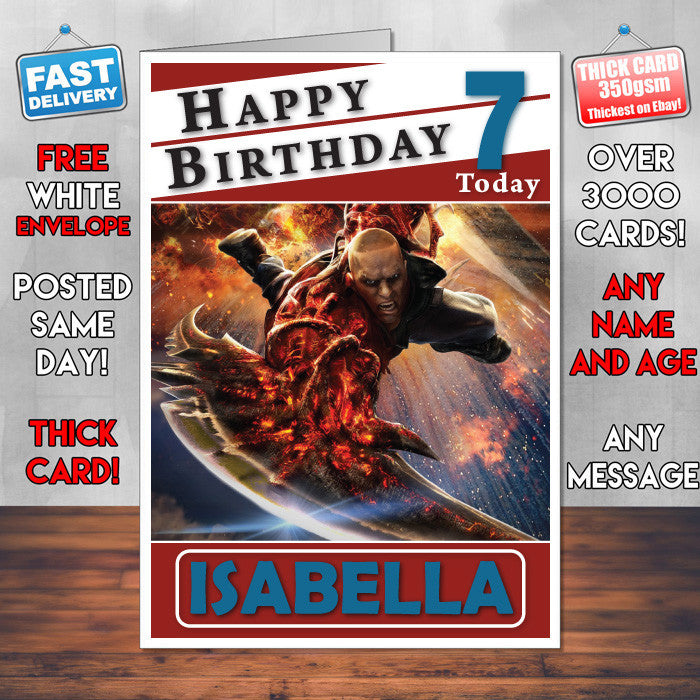 Personalised James Heller Prototype Inspired Style Game Kids Inspired Birthday Card (SA)
