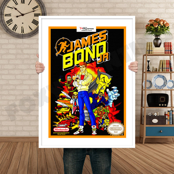 James Bond JR Retro Game Inspired Theme Nintendo NES Gaming