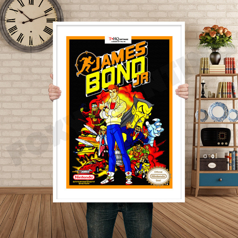 James Bond JR Retro GAME INSPIRED THEME Nintendo NES Gaming A4 A3 A2 Or A1 Poster Art 312