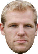 James Haskell Rugby 2018 Celebrity Face Mask Fancy Dress Cardboard Costume Mask