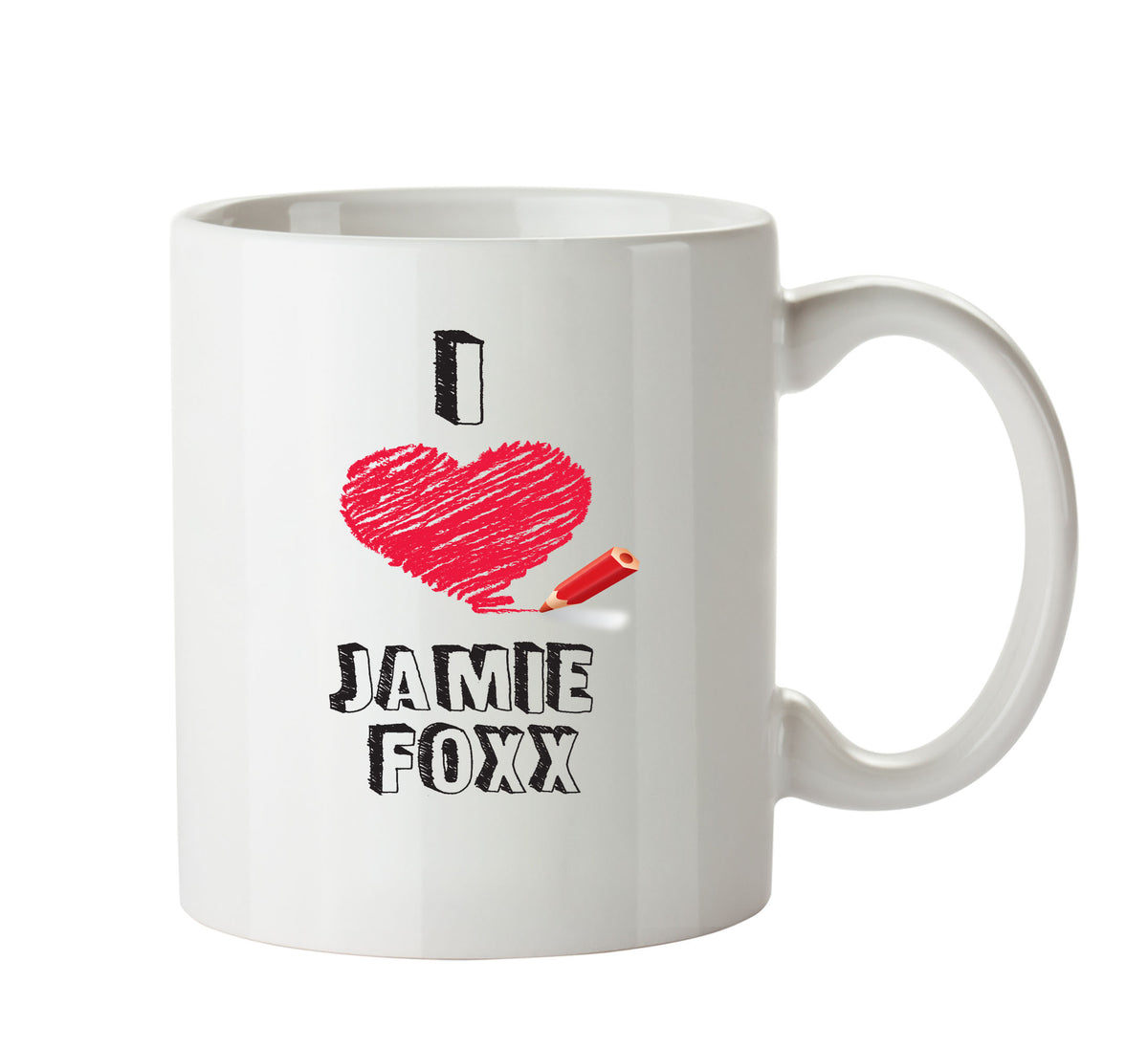I Love Jamie Foxx Celebrity Mug Office Mug – printed mug product image 1