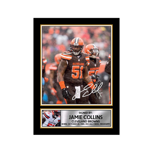 Jamie Collins Sr 2 American Football Printed Signature Print