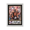 Jamie Collins Sr 2 Limited Edition Football Signed Print - American Footballer