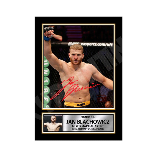 Jan Blachowicz 2 MMA Wrestler Printed Signature Print – MMA Wrestling