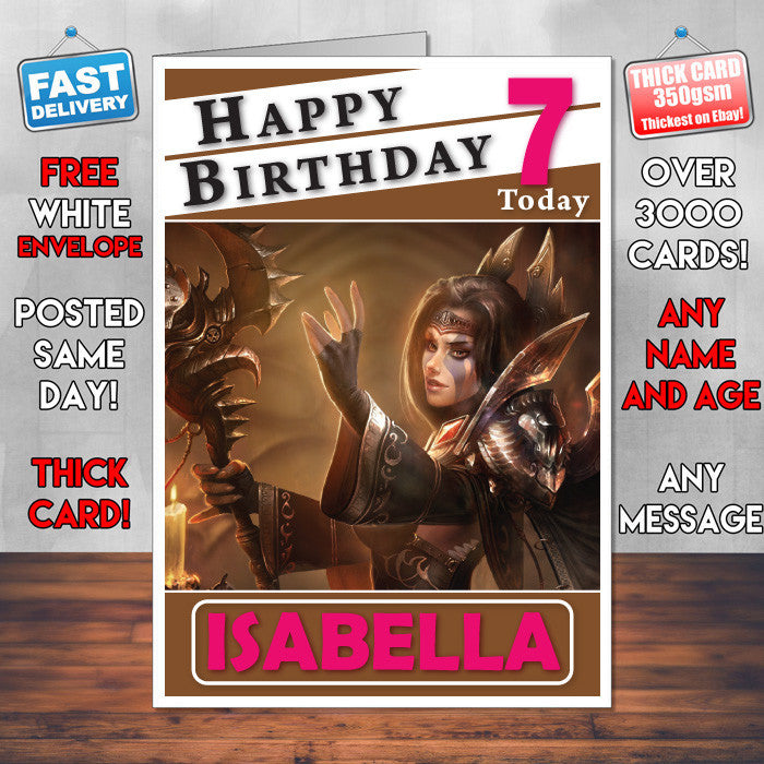 Personalised Jandice Barov Inspired Style Game Kids Inspired Birthday Card (SA)