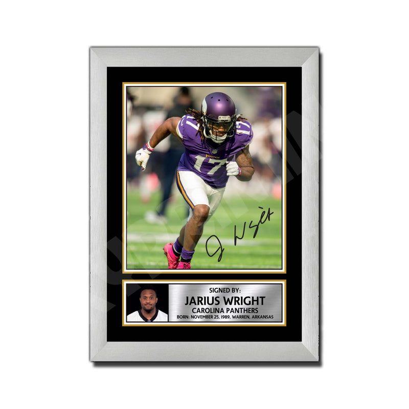 Jarius Wright 2 Limited Edition Football Signed Print - American Footballer