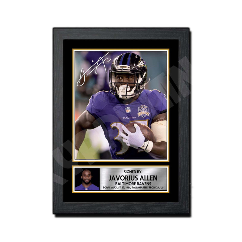 Javorius Allen 1 Limited Edition Football Signed Print - American Footballer