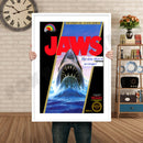 Jaws Retro GAME INSPIRED THEME Nintendo NES Gaming A4 A3 A2 Or A1 Poster Art 313