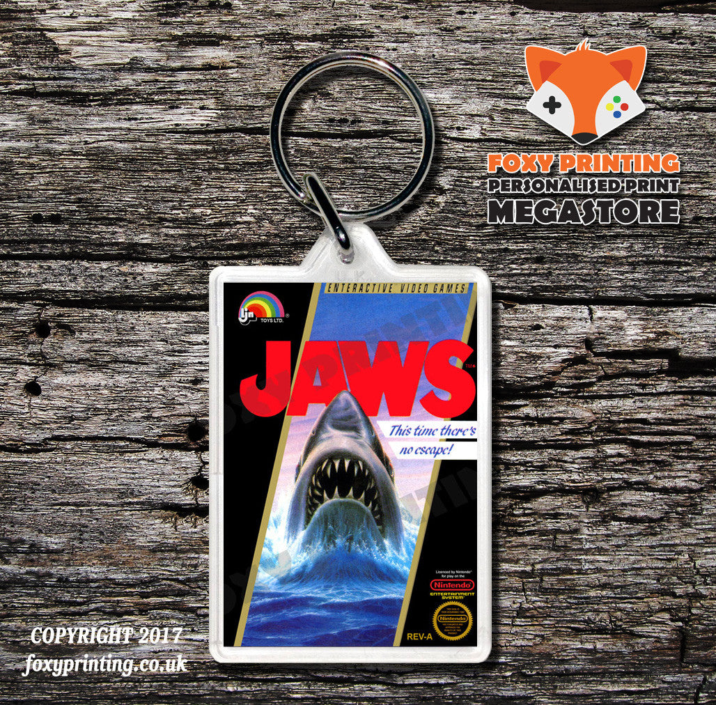 James Bond JR Retro NES Game Cover Art Gaming Keyring