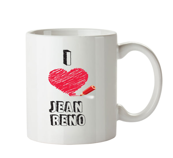 I Love Jean Reno Celebrity Mug Office Mug – printed mug product image 1