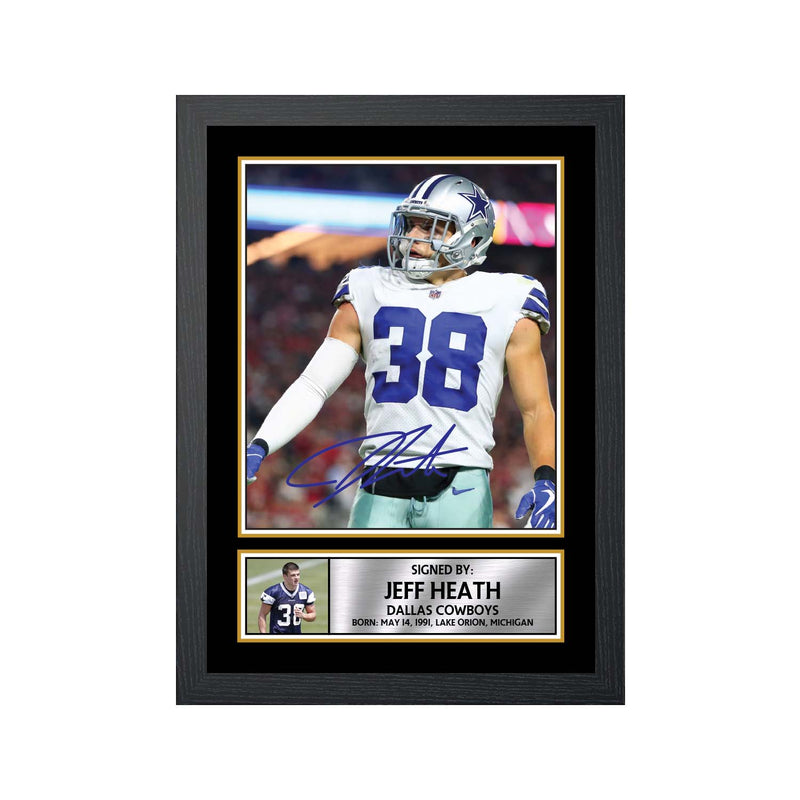 Jeff Heath 2 Limited Edition Football Signed Print - American Footballer