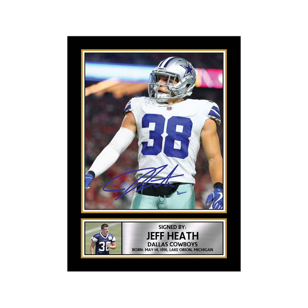 Jeff Heath 2 American Football Printed Signature Print