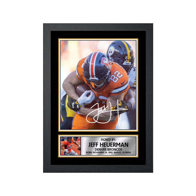 Jeff Heuerman 2 Limited Edition Football Signed Print - American Footballer