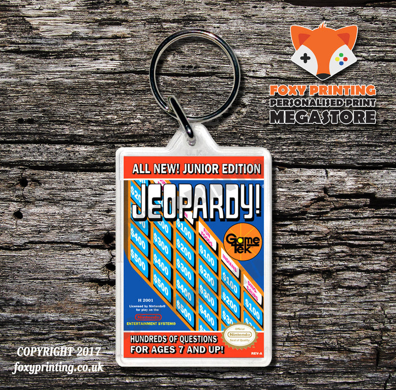 Jaws Retro NES Game Cover Art Gaming Keyring